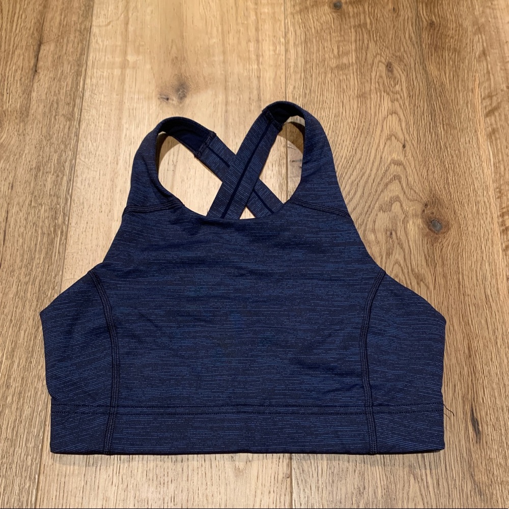 Outdoor Voices Blue Crossback Sports Bra